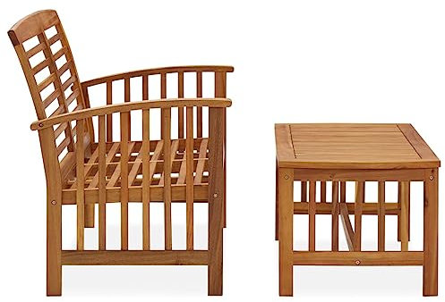 KTHLBRH 2-TLG. Garten-Lounge-Set Massivholz Akazie Terrassenmöbel-Sets Outdoor-Möbel-Sets Gartenmöbel-Sets für Gärten, Terrassen und Balkone