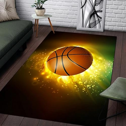 3D Teppich Korbleger Beim Basketballschießen Boden Matte Wohnzimmer Große Größe Teppiche Weiche Schlafzimmer Teppich Für Kinder Jungen Mädchen Toilettenmatte Toormat 160 X 230 cm -1L4S6L8