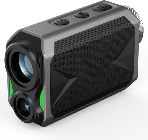 MOLOURK Telemetro da golf con pendenza, ingrandimento 6x, display chiaro e ampio, telemetro laser ad alta precisione, blocco pennone, telemetro ricaricabile con magnete