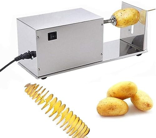 Affettatrice per patate commerciale Tornado elettrico Patate Taglierina a spirale Macchina per patatine fritte Acciaio inossidabile con controllo dell'interruttore per uso commerciale domestico