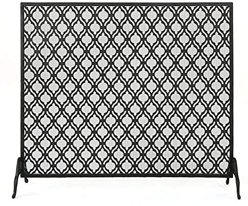 Fireplace Screen Guard, Pannello di schermatura per Camino in Ferro, barriera antifiamma con Design a Intaglio Cavo, Protezione per caminetto di Sicurezza in Rete Metallica per Legna, stufe, Griglie