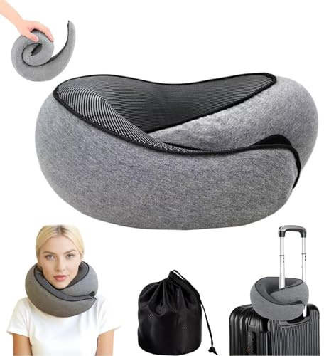 Coussin De Voyage, Oreiller De Voyage Pour Avion, Peut Être Plié Arbitrairement Tour De Cou Avion Avec Pochette De Rangement, Idéal Pour Les Voyages En Avion, En Voiture Oreiller De Voyages
