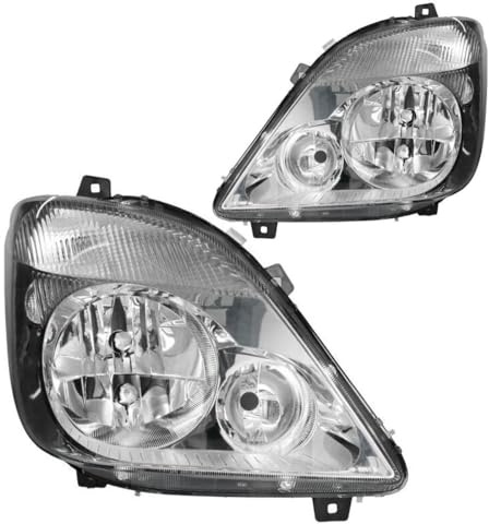 2x Scheinwerfer Frontscheinwerfer H7 Halogen Rechts Links Kompatibel mit Mercedes Benz Sprinter 906 2006-2013 E-Prüf A9068200561 A9068200661