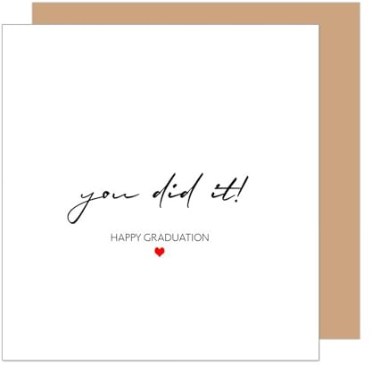 Edition Seidel Biglietto di auguri premium quadrato per un esame superato con busta. Biglietto di auguri con messaggio di congratulazioni per la laurea, celebrazione, maturità, studio, uomo, donna