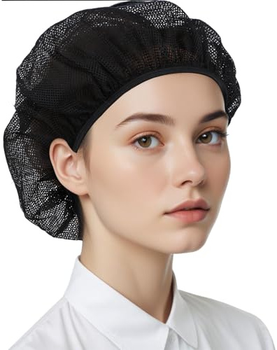 6 Stück Elastische Kochmütze Unisex Haarnetz verstellbar atmungsaktiv Netzstoff Einstellbar Haarnetze Haarhaube Kopfhaube Haar Haube für Küche, Kochmütze, Lebensmittelservice, Haarnetze, Netzkappe