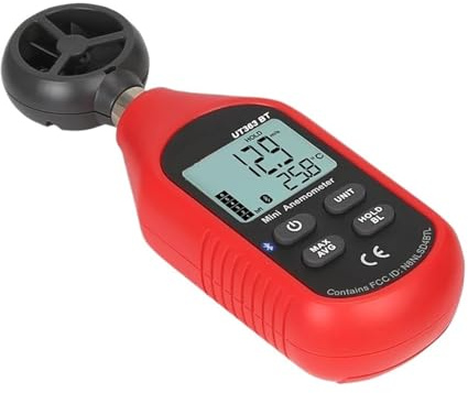 UT363BT Mini Handheld Anemometer With Bluetooth Digital Wind Anemometers Speed Measurement Temperature Tester