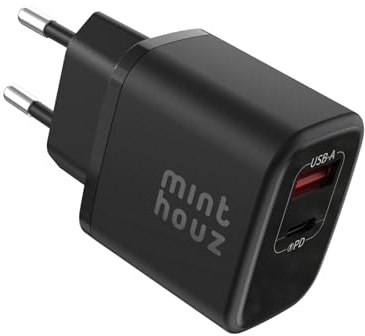 Minthouz USB-C-Ladegerät für Samsung/iPhone, PD 35 W, 2-Port-GaN-Mehrfachnetzteil, Fast Chargers kompatibel mit iPhone 17/17 Air/17 Pro/17 Pro Max/17 SE, 16/15/14/Serie, Galaxy, iPad (ohne Kabel)