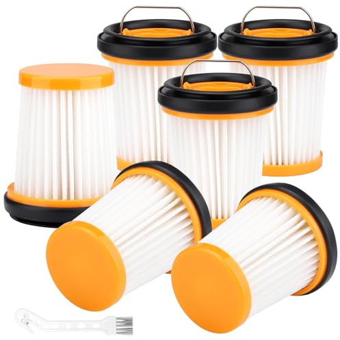 Kigniote 6 Pack WV200UK WV251UK Replacement Filter for Shark ION W1 W2 W3 S87 Cordless Handheld Vacuum Filter for Shark WV201, WV205 HEPA Filter Compare to Part # XHFWV200