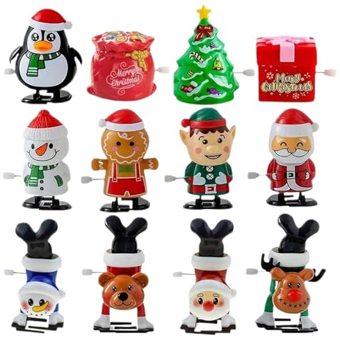Giocattoli Di Natale A Carica Per Bambini - Gioco A Carica Per Piccoli Festival Da 12 Pezzi | Giocattolo Da Passeggio Con Orologio Di Natale Per Ragazzi E Ragazze, Feste Di Festa, Riunioni In Aula, Fe