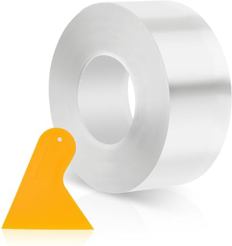 NINGYER Lámina de protección de pintura transparente, 5 cm x 15 m, protector de pintura para coche con raspador, lámina autoadhesiva transparente para coches, bicicletas, motocicletas, muebles