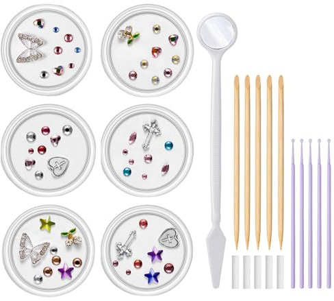 Juego de joyas para dientes - Kit profesional de piedras dentales, decoración creativa en | Unidad de radiante para dientes joyería tártaro belleza selfie fotografía cosméticos
