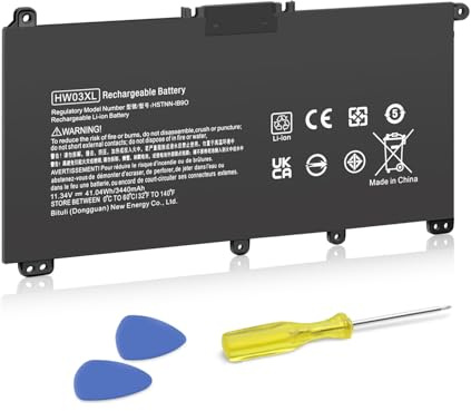 SIKER HW03XL Laptop Battery Compatible with HP Pavilion 15-EG 15-EH 17-CN 17-CP L97300-005 HSTNN-IB90 11.34V 41.04Wh 3-Cell Replacement Battery