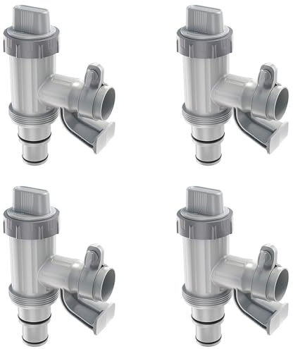 YGBWAOV 4X Adaptador de Manguera de Piscina, Soporte de Manguera de Piscina y Válvula de Émbolo, Piezas de Repuesto para Piscinas Elevadas,B