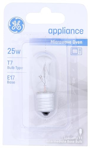 GE Lighting 10692 25-Watt Appliance Intermediate Base T7 1CD Light Bulb, 2.25, White