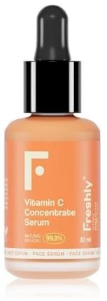 Freshly Cosmetics Vitamin C – Siero viso antiossidante con vitamina C ed estratti naturali, 30 ml