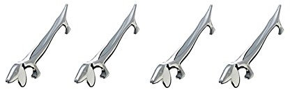 BMTick Silber 'Hunter's Dackel' Besteckhalter für Messer, Gabeln und Löffel (4er-Set)