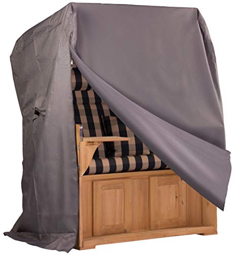 WEBAVITA - Strandkorb Schutzhülle | Größe L - 135 x 160 x 100 cm | Wetterfeste Strandkorbhülle Oxford 600D in Anthrazit | Wasserdichte Abdeckhaube mit UV-Schutz