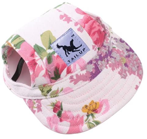 Baseballmütze Kleine Hunde Hundecap mit Ohrlöchern Basecap Sommer Baseballkappe Verstellbar Hundehut Welpen Hundemütze Sport Kappe Sonnenschutz Sonnenhut Katze Mütze Haustier Cap Outdoor