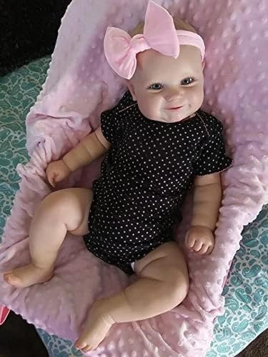 ZIYIUI 20 Zoll (55 cm) Reborn Baby Puppe - Lebensechte weiche Vinyl-Silikon Nachbildung für Mädchen & Jungen - Neugeborenes Spielzeug