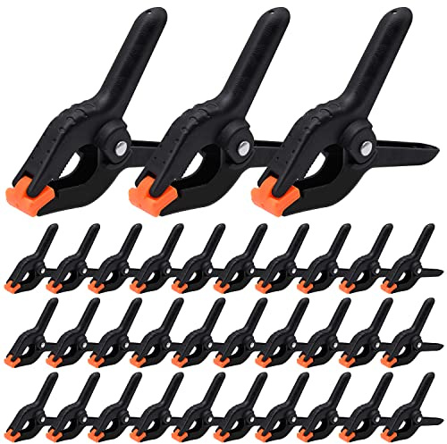 8.9 cm Federklemmen, 30 Packungen professionelle Kunststoff-Federklemmen, robuste Kunststoffklemmen für Handwerk und Holzbearbeitung, Hintergrund-Clips, Fotografie, Home Dec