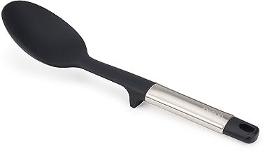 Joseph Joseph Elevate Cucchiaio da Cucina, Accessori in Silicone senza BPA, Antiaderente, Resistente al Calore, Manico in Acciaio Inox, Poggia Utensili Integrato