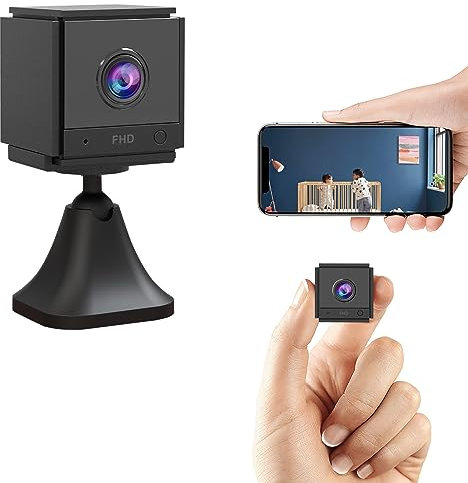Mini Spy Camera,4K FHD WiFi Wireless Hidden Camera Smallest Security Cameras Two-way-audio, Nanny Cam, Night Vision Motion Detection Secret Surveillance Cameras for Indoor/Home