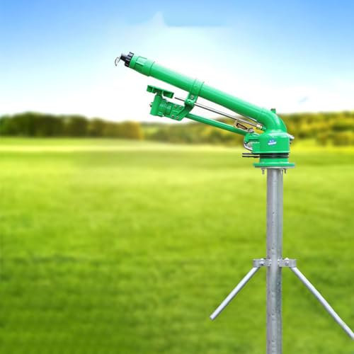 MEULE Professional Impulse Sprinkler, 2 Agricultural Turbine Vortex Rod Water Sprayer, 360 Gear Drive Automatic Rotation, 28-60m Water Range,Turbo Atomization, for Farms, Forestry, Industrial.