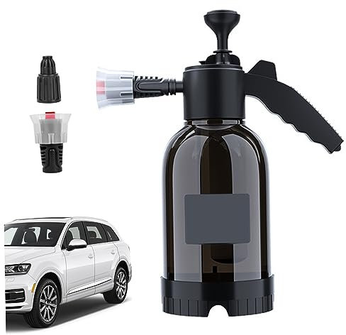 Pulvérisateur en mousse de voiture, pulvérisateur en mousse de neige 2L avec pompe résistante à la corrosion, bouteilles de pulvérisateur de pression pour le nettoyage, le jardinage, le lavage de