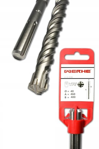 WERHE ® Professional SDS Max betongborr 40 x 460 mm hammarborr stenborr betongborr