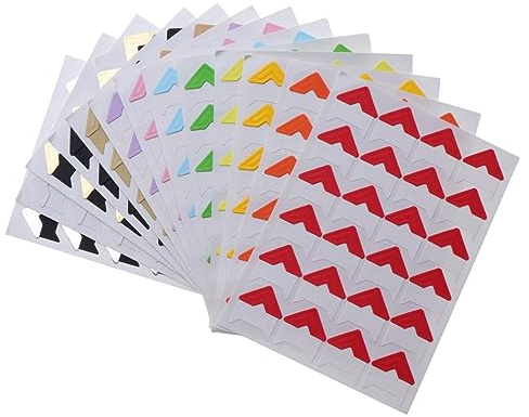 Operitacx 13blätter Fotoecken Aufkleber Bunte Selbstklebende Ecken Für Scrapbook Und Fotoalbum Papierbasierte Ecken Für Optimalen Schutz Und Kreative Gestaltung Von Erinnerungen