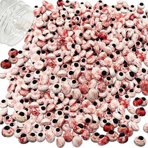 130g Zuckeraugen Halloween, Zucker Augen Deko Essbar, Halloween Süßigkeiten Augen, HAlloween Tortendeko Essbar, für Zum Dekorieren von Keksen/Cupcakes/Muffins/Kuchen usw