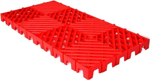 Paletas de plástico Ventilación Paletas de suelo, Rejilla de ventilación for suelos, rejilla de humedad impermeable, for almacenamiento en interiores y exteriores, rejilla de ventilación(Rosso)