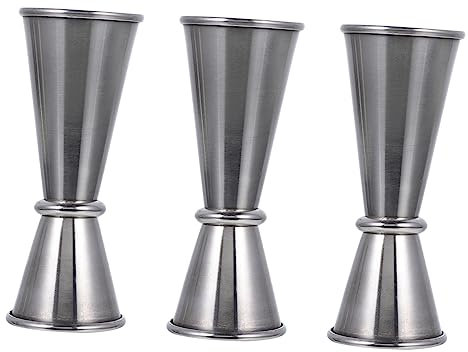 Alipis 6 Piezas taza de onza de acero inoxidable coctelera jigger para coctelería medidor para Medida measuring cups set vaso medidor taza medidora de barman copa de vino jigger Silver
