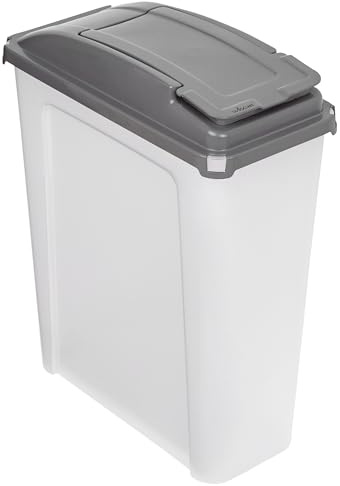 25L Mülltonne Klar-Grau Recyclingtonne 19x40x50cm abnehmbarem Bin Sack Groß