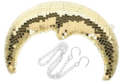Alipis Disco Mirror Hanging Decoration Moon Disco Ball Decor for Bedroom for Uv Party and Home Wall Decor