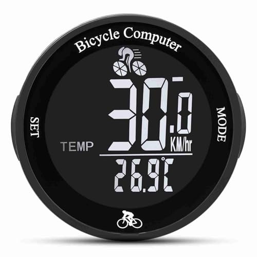 Fahrradcomputer, Fahrradtacho mit LCD-Hintergrundbeleuchtung, Fahrradcomputer, Kabelloser Fahrradtacho für Fahrräder