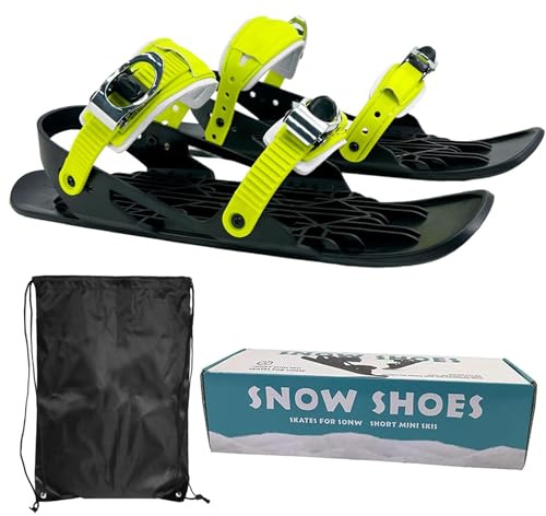 Mini Ski Skates for Snow, Pro Version - Adjustable Short Snowskates for Winter Skiing