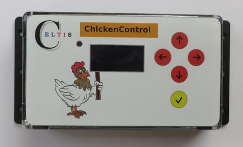 Celtis ChickenControl All-In-One-Steuerung für Hühnerstall | Beleuchtung, Klappe, Lüftung, Heizung, Berechnet Sonnenaufgang und Untergang, Sanftes Dimmen