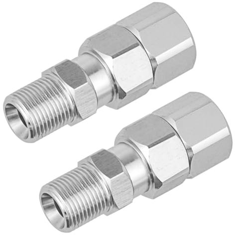Uxsjakjsd 2 Stück 3/8NPT Hochdruckreiniger-Drehgelenk, 360-Grad-Anti-Twist-Hochdruckreiniger-Drehgelenk für Hochdruckreiniger