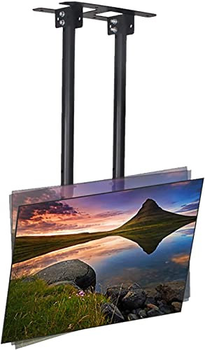 Supporto TV da soffitto per monitor LCD da 60 a 100 pollici, supporta fino a 59,9 kg, supporto TV regolabile per uso domestico o aziendale
