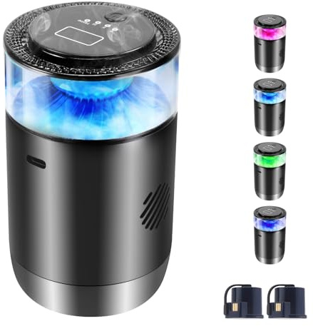 Diffusore Automatico 2025 per Oli Essenziali con 2 Aromi (Acqua di Colonia & Mare) - Diffusore di Aroma 360° Nebulizzazione, Automatico ON/OFF, Display LED, 3 Modalità di Spruzzo, Illuminazione