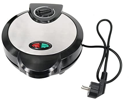 POPETPOP Máquina para Hacer Rollitos De Huevo y Wafles Redonda De Acero Inoxidable para Desayunos Caseros y Postres Rápidos