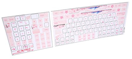 Eacam Mechanical Keyboard Stickers, Clear Beautiful English Keycaps, Made of PVC, Scratch Resistant, JP634, Lightweight, Universal Design, Easy Installation, With Lubricated, For