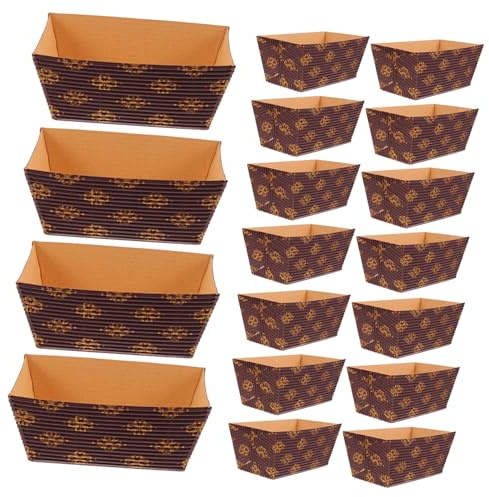 FELTECHELECTR 25 piezas Moldes de Papel para Pan Rectangulares Resistentes al Calor Desechables para Bizcochos Tartas y Panadería Aptos para Horno
