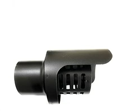 BRICOQUI Cappello terminale orizzontale a griglia acciaio inox verniciato nero per stufe a pellet (DIAMETRO 80)