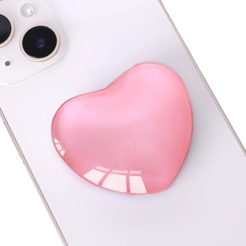 Pack de 2 Supports de téléphone Portable Auto-adhésifs Herz Herz, Support arrière pour Smartphone, Poignée de téléphone Portable pour Une Prise en Main sécurisée (Rose)