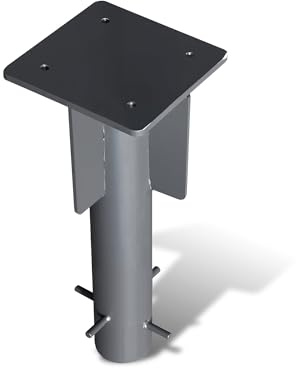 PURPLE LEAF Bodenhülse Sonnenschirm-Bodenanker YM-48, 5,40 kg, für halbautomatische Sonnenschirme, Grau