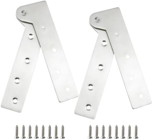 Hinges 2 Pack Stainless Steel Top and Bottom Pivot Hinges Concealed Door Pivot Hinges Suitable for Household Kitchen Swing Cabinet Doors 150×30mm Chicken Beak Hinge