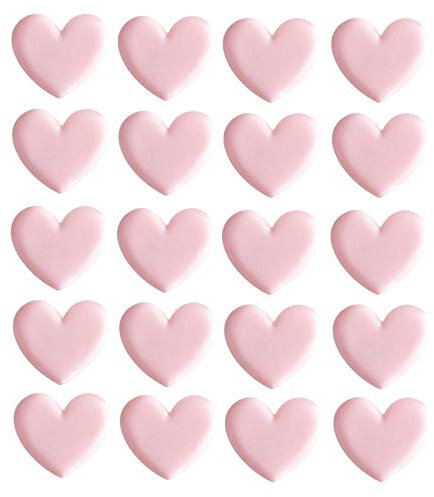 Chris. W Rosa Metall Bulldog Scharnier Clips, Deko-Clips, 3,2 cm, 20 Stück mini Hearted Shaped Clips