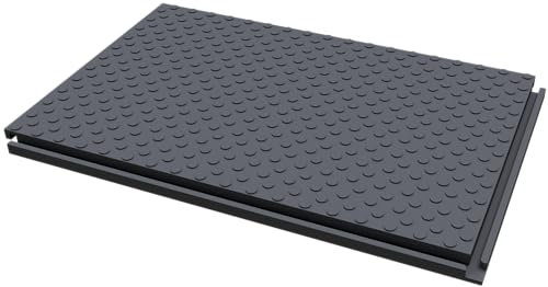 BAUZAUNWELT Schutzmatte für Events - mit Noppen gegen Abrutschen, Nut und Feder ermöglichen Verbindung zwischen den Platten - Maße: ca. 1185 mm x 785 mm x 40 mm